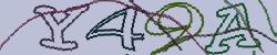 Darstellung des Captcha-Codes.