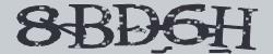 Darstellung des Captcha-Codes.