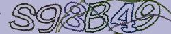 Darstellung des Captcha-Codes.