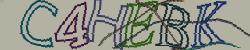Darstellung des Captcha-Codes.